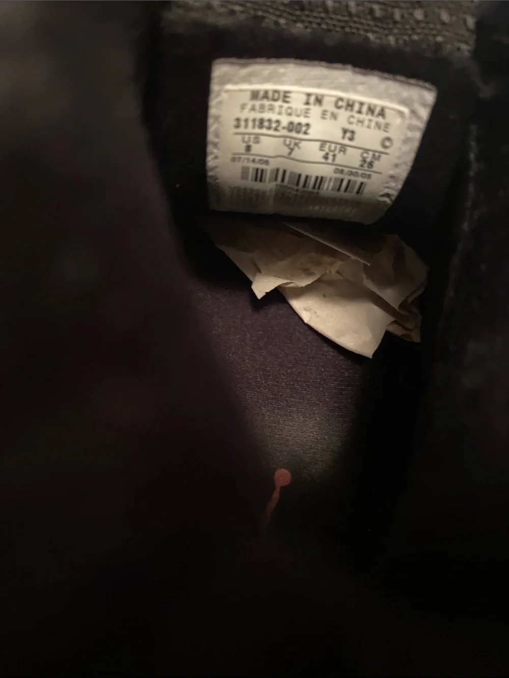 Air Jordan 13 Retro Black Sneakers with Red Accents…size 8